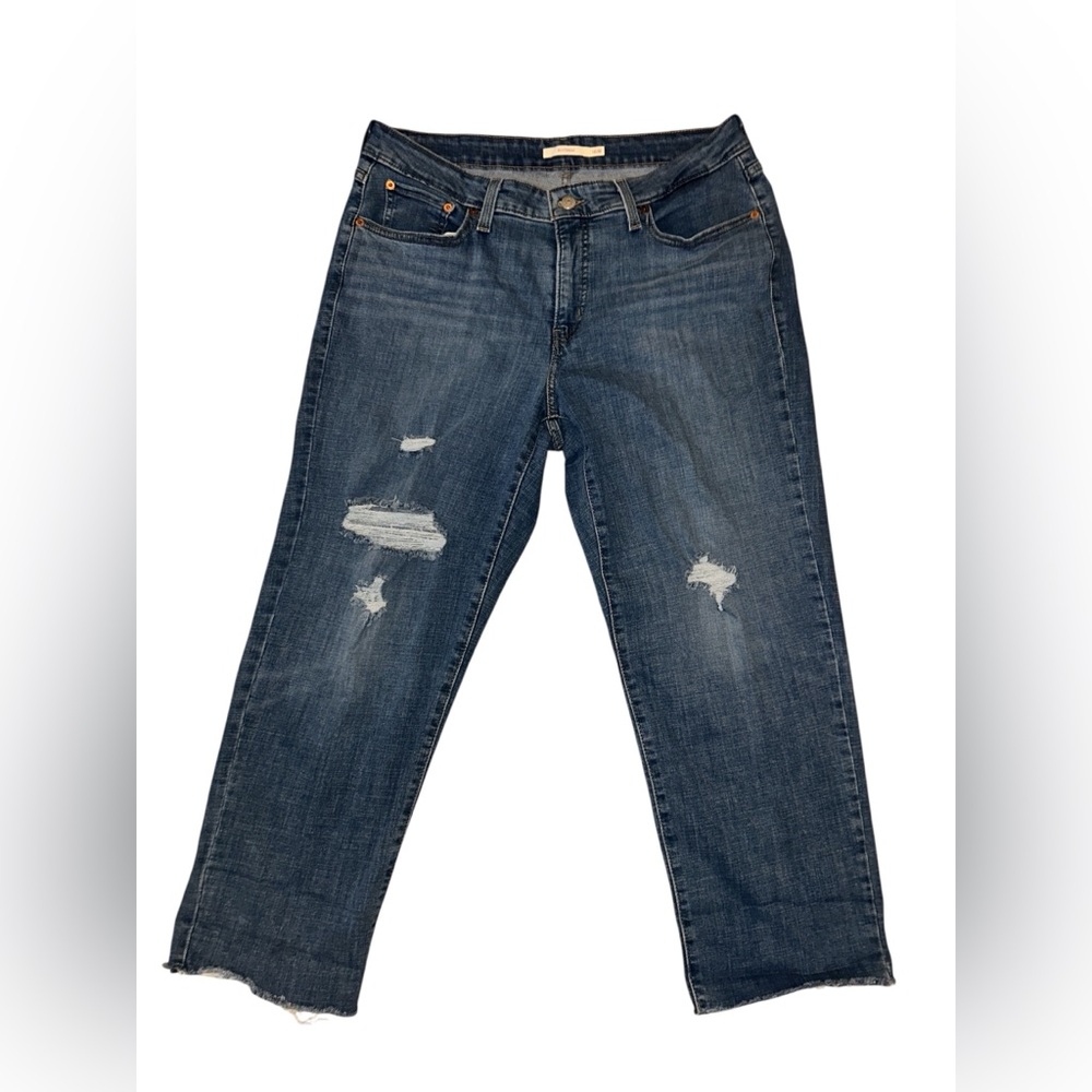 Levi’s Boyfriend Distressed Jeans Capri Length Women’s Size 16W